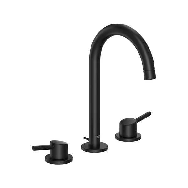 8-in. Widespread 2-Handle L-Size Bathroom Faucet 1.2 Gpm, Black